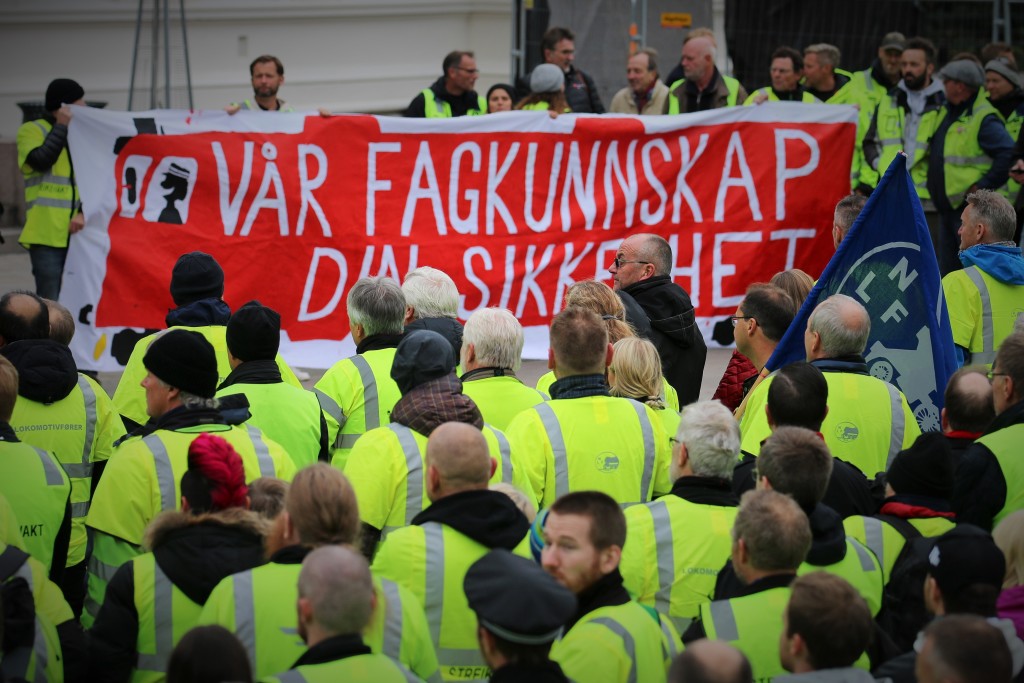 Norsk Lokomotivmannsforbund mottar mange støtteerklæringer i den pågående streiken. (Foto: SL)