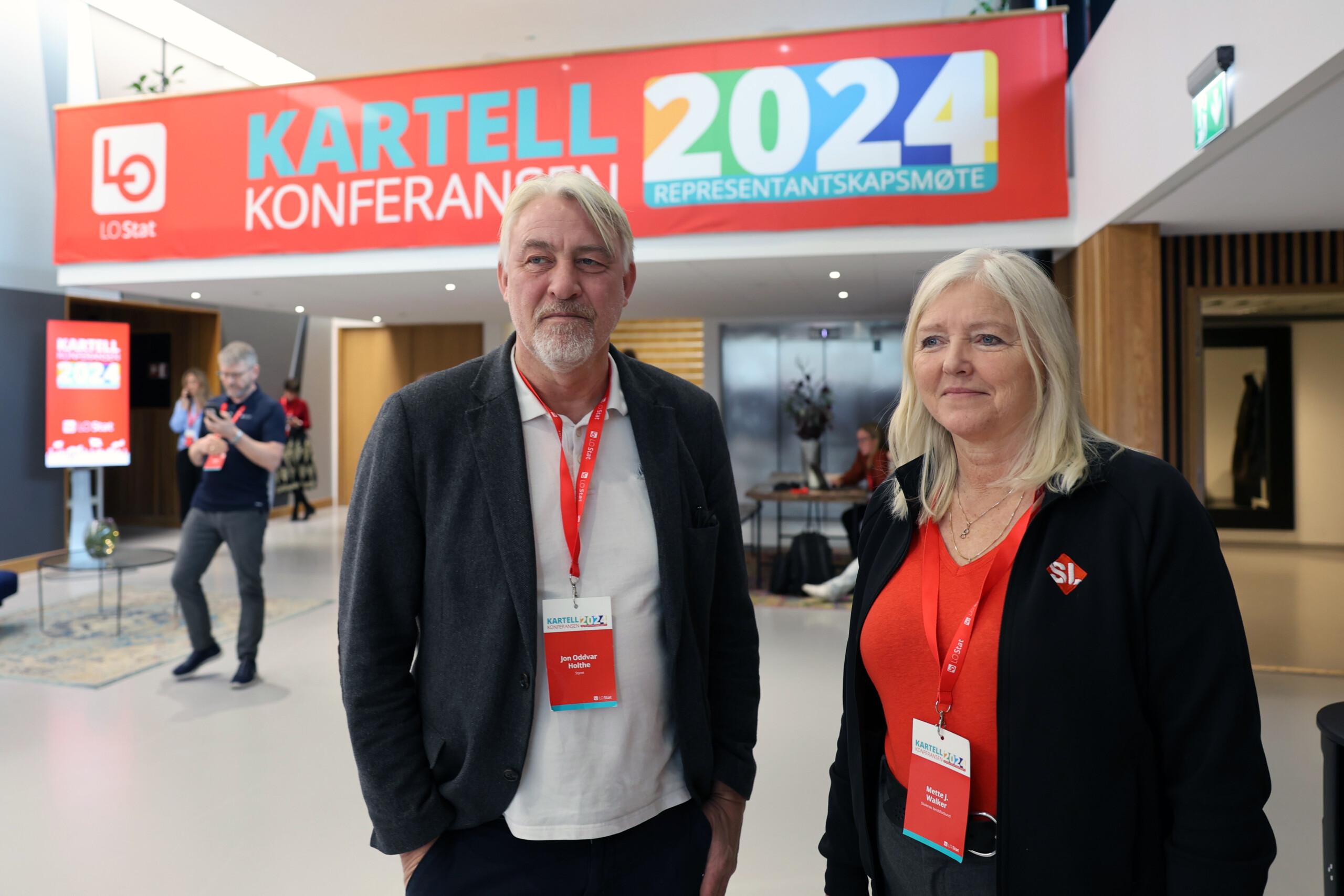 LO Stat Kartellkonferansen 2024 Mette Johnsen Walker Jon Oddvar Holte Skolenes landsforbund