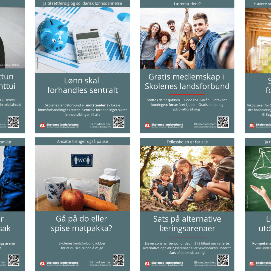Skolenes landsforbund Verveplakater til skolestart - montasje